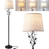 Sheeta 65-inch floor lamp with rustic-leaf design adds farmhouse charm to living spaces