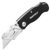 Sheffield folding utility knife closed for safe storage and quick access