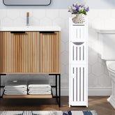 ShellKingdom toilet paper holder stand compact design keeps rolls handy