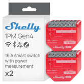 Shelly 1PM Gen4 mounted behind a wall switch for seamless automation.