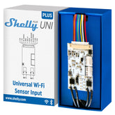 Shelly Plus Uni Wi-Fi/Bluetooth module for smart low-voltage control.