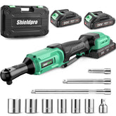 ShieldPro 20V cordless ratchet wrench kit in action with fast fastening.