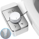 Shikitek bidet attachment with ultra-slim profile for seamless toilet integration.