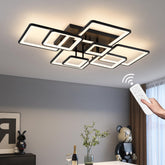 Shine LUEST modern LED ceiling light with dimmable remote for customizable ambience.