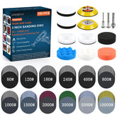 Shineboc 193Pcs 3-Inch sanding discs set for precise metal and auto finishing