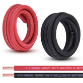 Shirbly 2/0 AWG battery cable red coil for high-current automotive connections.