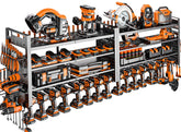 Shomextol 66-inch wall-mounted tool organizer displaying extensive tool storage