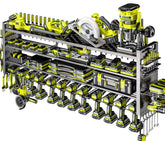 Shomextol wall-mounted power tool organizer with 14 drill holders for easy access