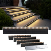 SHONELIGHTING Solar Step Light with 33 LEDs delivers bright exterior stair illumination.
