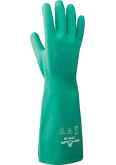 SHOWA 730 nitrile glove with bisque surface for improved wet grip.
