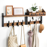 SHTALHST 29in wood coat rack shelf showing sturdy storage and décor