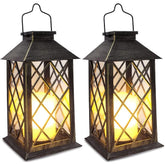 SHYMERY solar lanterns hanging in a garden for ambient outdoor lighting