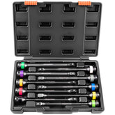 Siapupy torque-limiting extension bar kit showing color-coded torque sticks for quick sizing