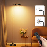 SIBRILLE 36W floor lamp base and stand lighting a living room ambiance