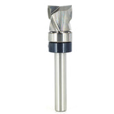 SICWOOD solid carbide compression flush trim router bit with 1/4-inch shank and 1/2-inch diameter for precise edge work.