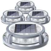 SIEDiNLAR solar deck light in cool white illuminating a safe outdoor path