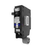 Siemens tandem CAFCI QTA breaker front view with two 15A feeds for space-saving panels.