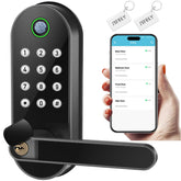 Sifely fingerprint lock with handle offers keyless entry for the front door.