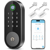 Sifely fingerprint smart deadbolt front door enables keyless entry and enhanced security.