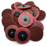 SIGNI R-Type 2-inch maroon disc for rust removal on metal surfaces.