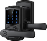 Signstek keyless entry lock matte black front view shows modern security