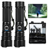 Sigoobal 2-pack rechargeable flashlights front view for reliable home illumination.