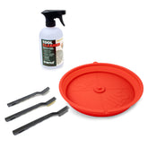 Sili Deluxe cleaning tray safely holds up to 12-inch blades for mess-free cleaning.