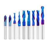 Silivn 9PCS carbide router bits set with nano blue coating for smooth, durable cuts.