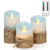 Silverstro nautical candles on table emit warm, ocean-inspired glow for cozy ambiance.