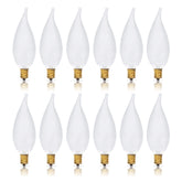 Simba Lighting flame-tip frosted CA10 bulb for decorative chandeliers
