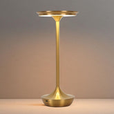 Simisand LED cordless table lamp in gold, angled view for elegant bedside lighting.