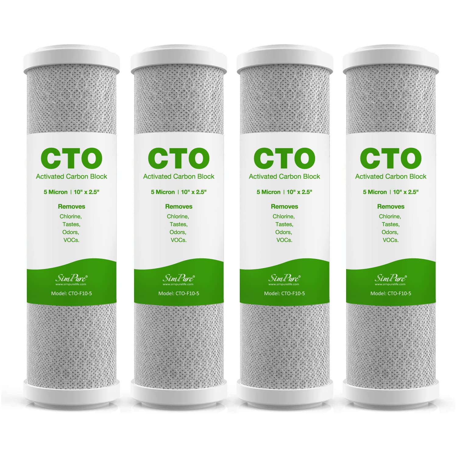 SimPure 5-Micron 10x2.5-Inch Whole House Carbon Sediment Filter Cartri ...