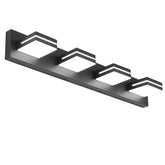 SineRise 4-light vanity fixture in matte black with glare-free acrylic shades