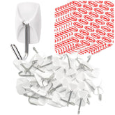 Sinfuo wire hooks mounted on wall showing 32 hooks for organized entryway storage