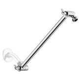 Singing Rain 11-inch adjustable shower arm extension shows sturdy brass construction.