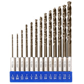 Sinyeenglon cobalt drill bits set in case with index holder for organized drilling.
