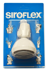 Siroflex showerhead from Italy, wide-angle view, highlights powerful high-flow spray.