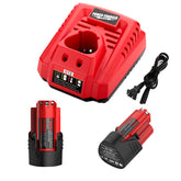 SJZNHFTOLO 12V 3500mAh battery pack for Milwaukee M12 tools, extended runtime.
