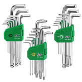 SK 27-Piece Allen Wrench Set with folding hanger for quick access and organized storage.