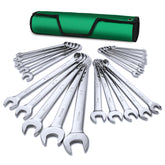 SK Combination Wrench Set with rolling pouch for organized storage