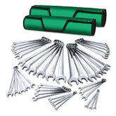 SK Combination Wrench Set with rolling pouch for organized storage and easy transport.