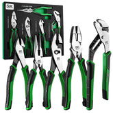 SK pliers set close-up on groove joint for versatile gripping in metalwork tasks