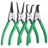 SK Snap Ring Pliers set with straight internal jaws enable precise internal installation.
