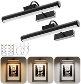 Skairipa battery-operated picture light with remote illuminates framed art effortlessly