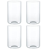 Skelang clear lipless glass lamp shade, cylindrical design for elegant chandelier lighting