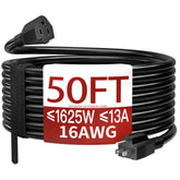 Skrizcable 50ft outdoor extension cord powering lawn lights with weather resistance