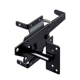 SKYSEN gate latch post-mount for wood or vinyl fences, stainless steel in black finish