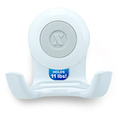 SlipX Solutions Power Lock suction cup hook securing a towel on a shower wall.