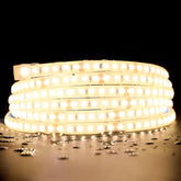 SLL HUT SuperlightingLED sauna strip emits 3000K warm white light for a cozy steam room