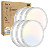 Slochi 6Pack closeup of flush mount light, bright, even illumination for comfortable spaces